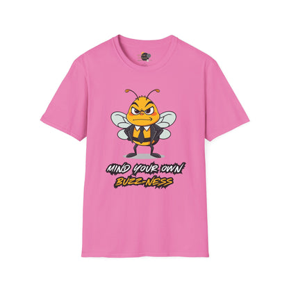 Funny Bee Graphic Tee, Mind Your Own Buzz-ness Shirt, Unisex Casual T-Shirt for Gift, Humor Apparel, Summer Wear, Spring Time