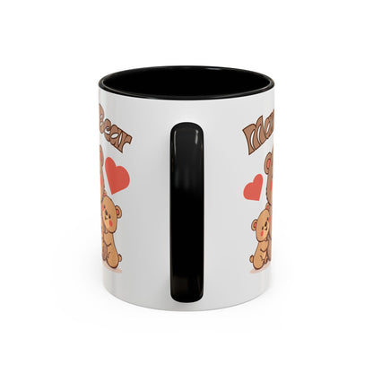 Mama Bear Accent Coffee Mug – Perfect Gift for Moms, Cute Bear Design, Tea or Coffee Lover, Mother’s Day, Birthday, Baby Shower