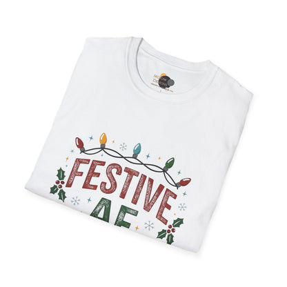 Festive AF Christmas T-Shirt — Holiday Lights & Cheer Tee