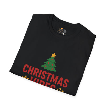 Christmas Vibes Only T-Shirt — Holiday Tree Graphic Tee