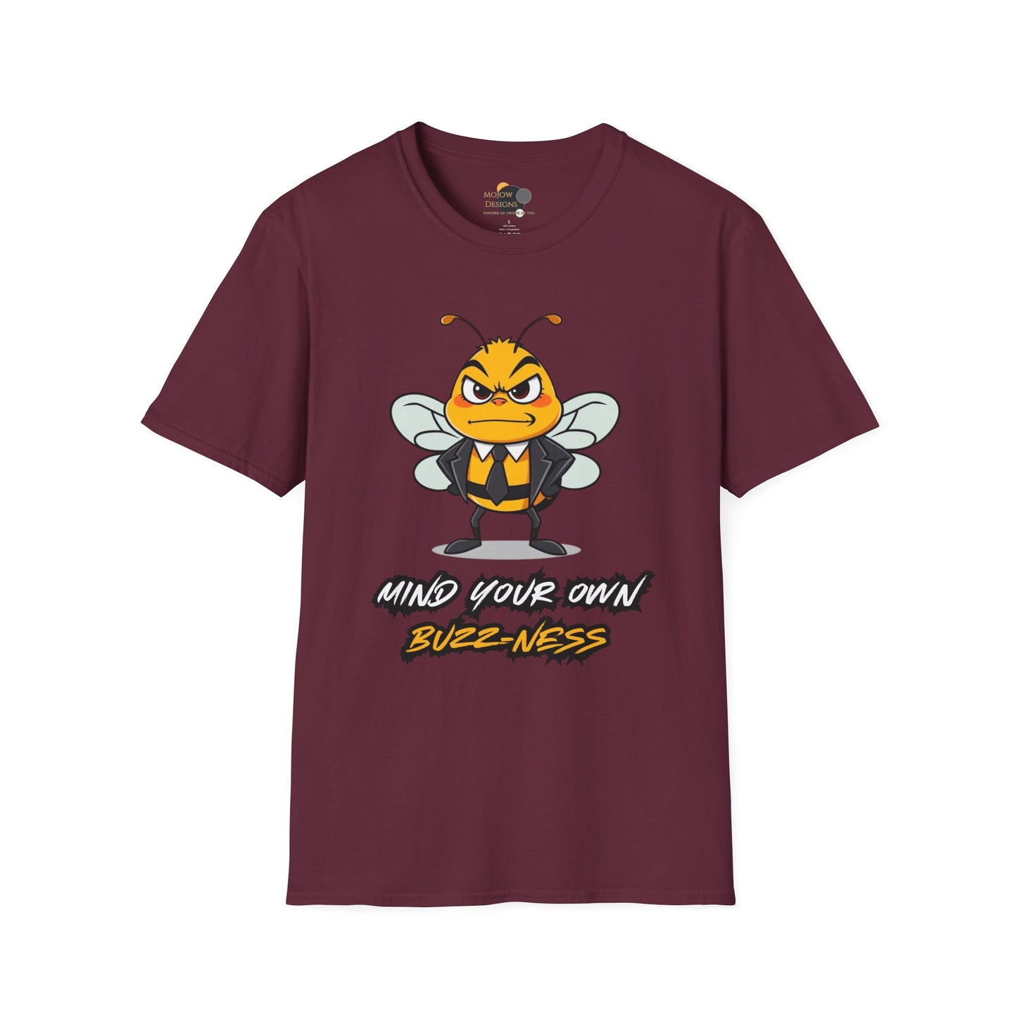 Funny Bee Graphic Tee, Mind Your Own Buzz-ness Shirt, Unisex Casual T-Shirt for Gift, Humor Apparel, Summer Wear, Spring Time