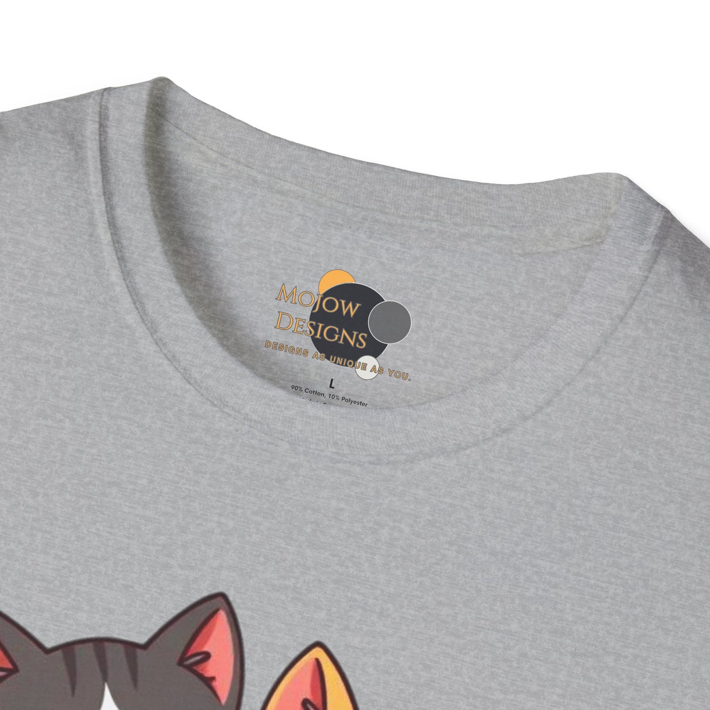 Cute Cat Noodle Lovers Unisex Softstyle T-Shirt, Pet Lover Gift, Casual Top, Fun Gift for Foodies, Anime Inspired Tee
