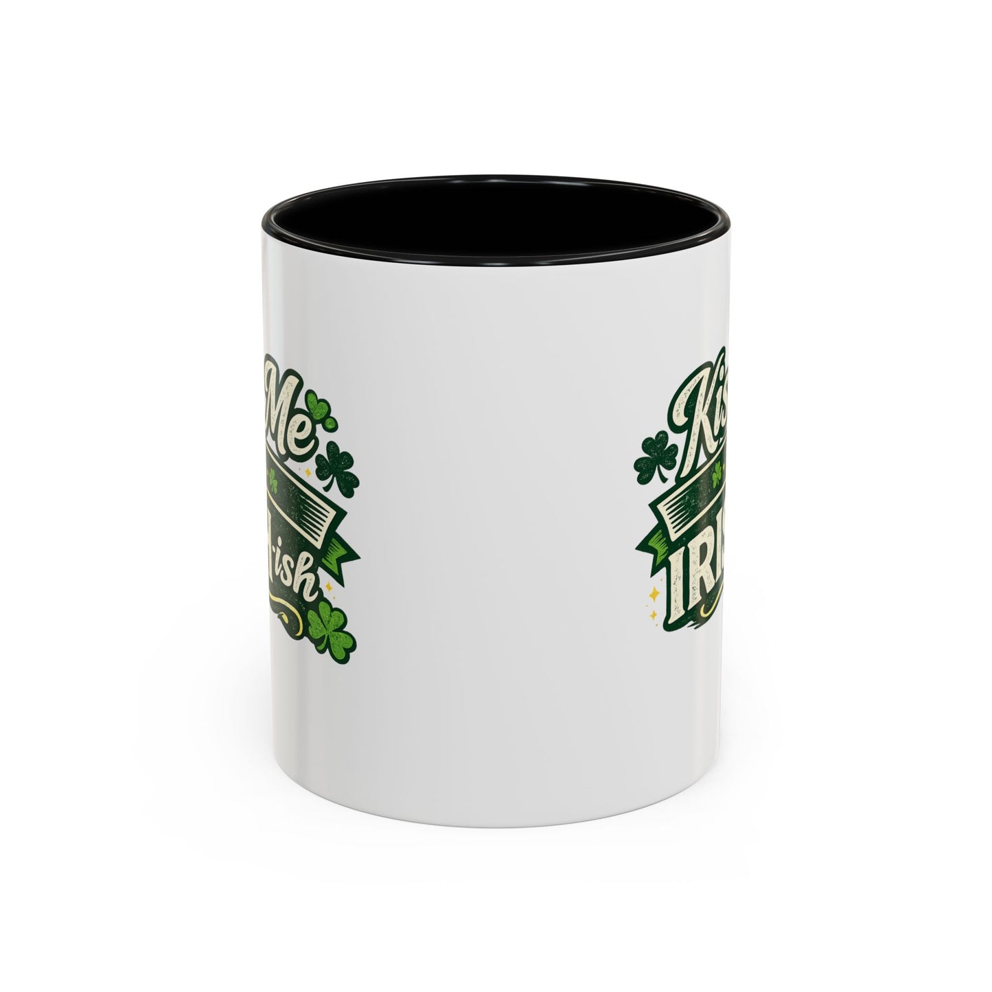 Kiss Me I’m Irish-ish Accent Coffee Mug — St. Patrick’s Day Shamrock Gift