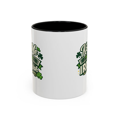 Kiss Me I’m Irish-ish Accent Coffee Mug — St. Patrick’s Day Shamrock Gift