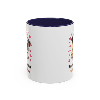 Cute Pug Accent Coffee Mug | Perfect Gift for Dog Lovers, Valentine's Day, Pet Owners, Home Decor, Funny Mug
