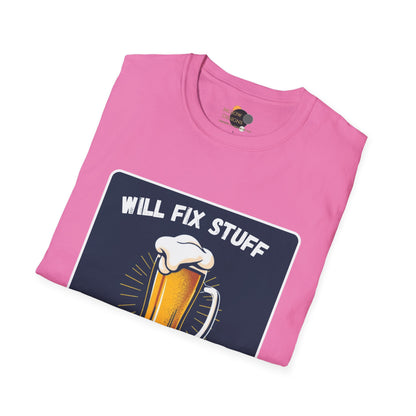 Funny Beer Fix Shirt | Unisex Softstyle Tee for Beer Lovers, Great Gift for Father's Day, Birthdays, Casual Wear, DIY Enthusiasts