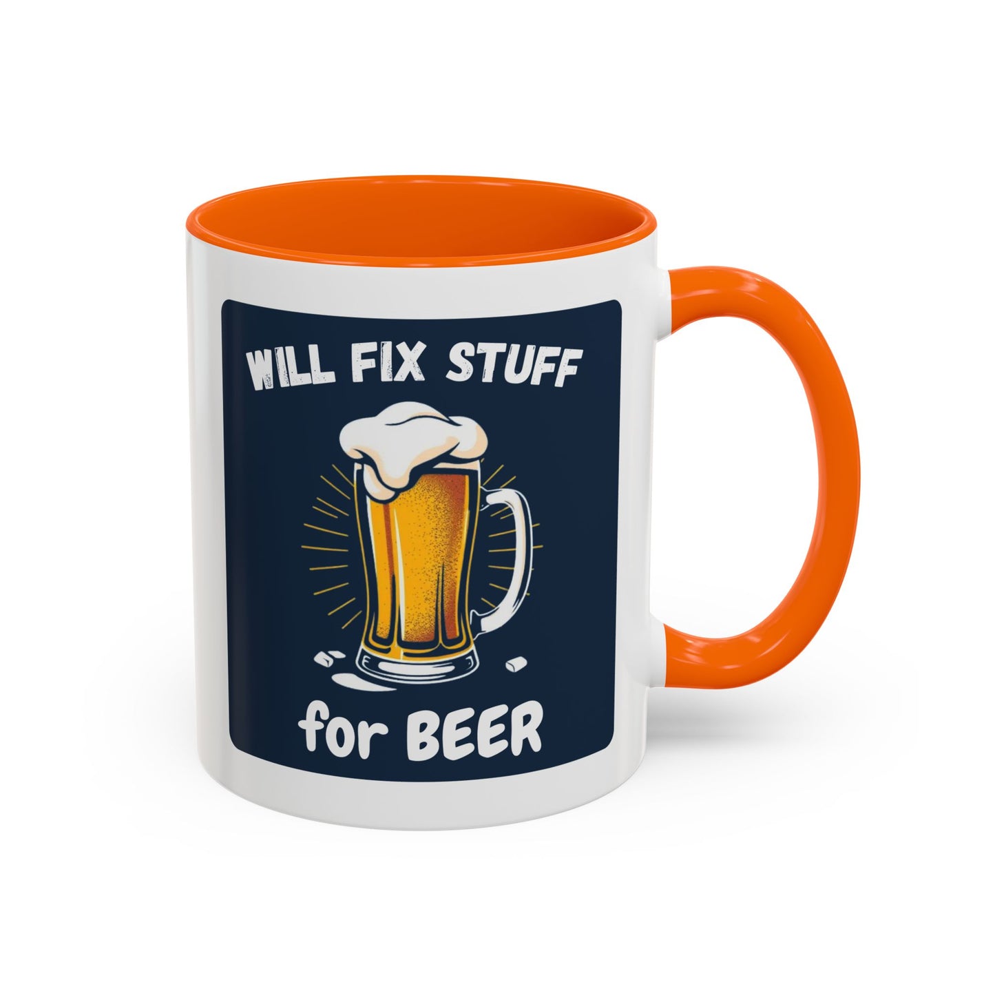 Funny Fix Stuff Coffee Mug, Gift for Handyman, Beer Lover's Cup, Home Office Decor, Funny Gift for Dad, Birthday Gift Idea