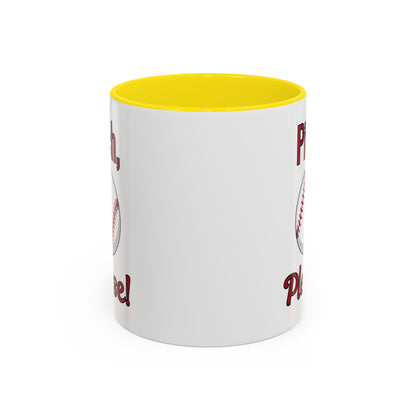 Baseball-Themed Coffee Mug, Pitch Please! Mug, Sporty Gift for Baseball Fans, Fun Drinks for Game Day, Unique Coffee Cup