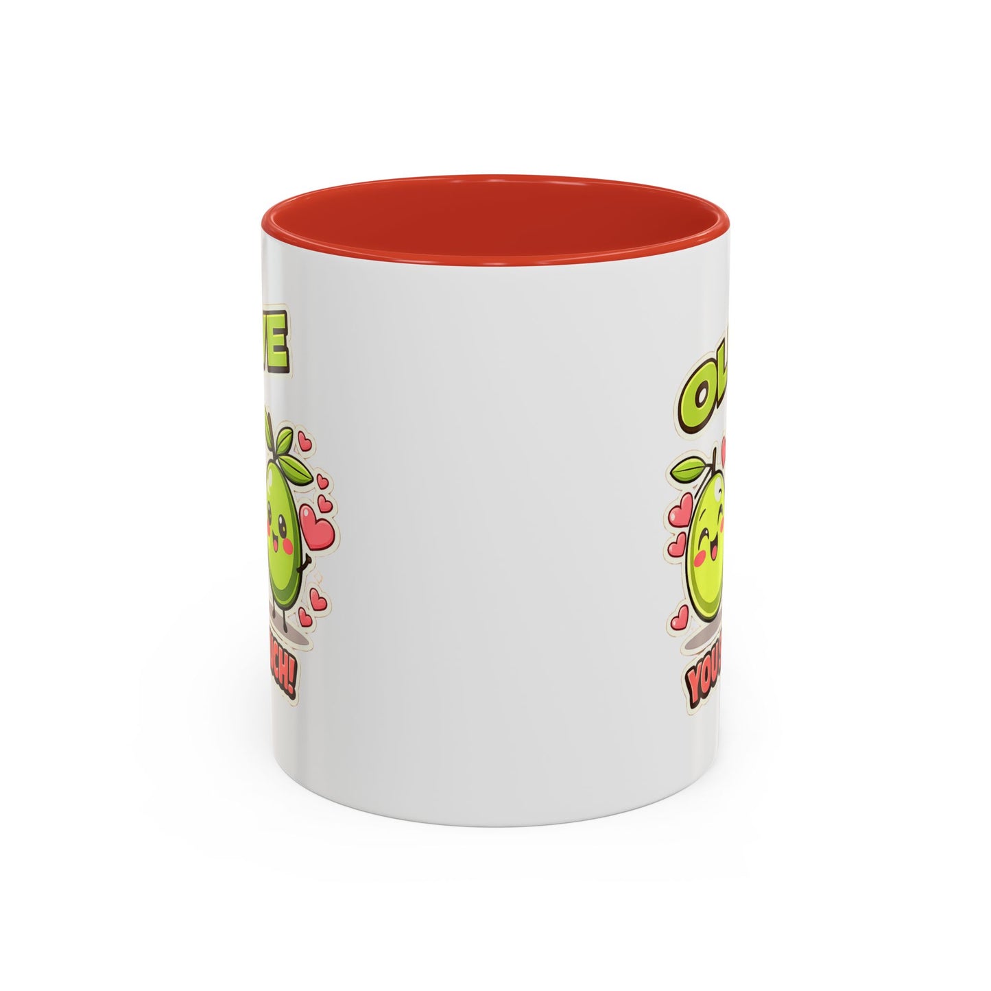 Olive You So Much Accent Coffee Mug, Valentines Day