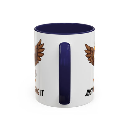Just Winging It Coffee Mug - Fun Eagle Design, Motivational Mug, Perfect for Gifts, Coffee Lovers, Home Office, Quirky Drinkware