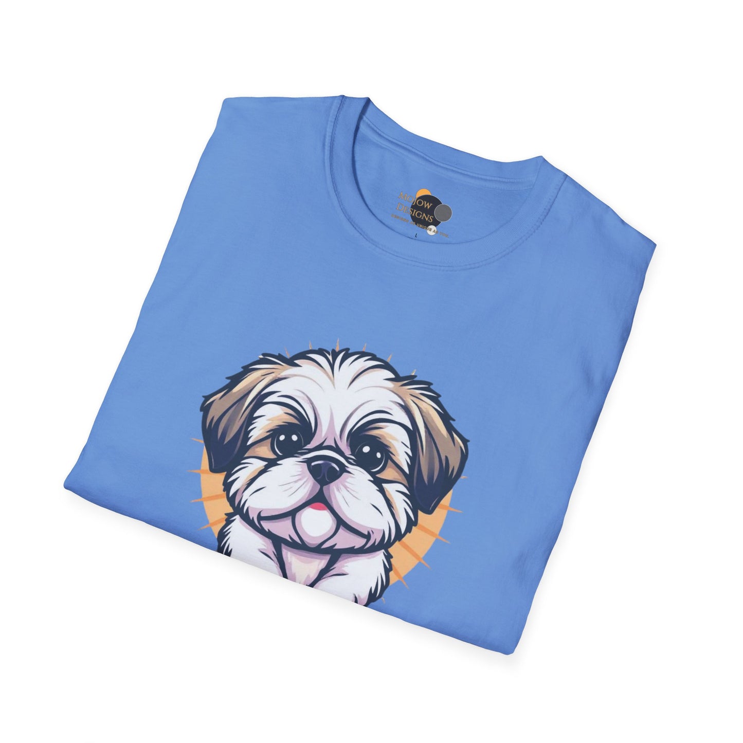 Cute Shih Tzu T-Shirt, Pet Lover Gift, Dog Mom Tee, Funny Dog Apparel, Unisex Softstyle Shirt