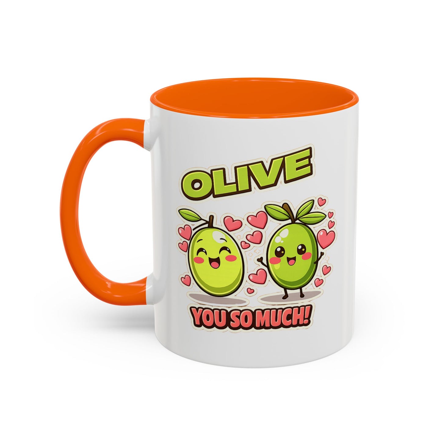 Olive You So Much Accent Coffee Mug, Valentines Day