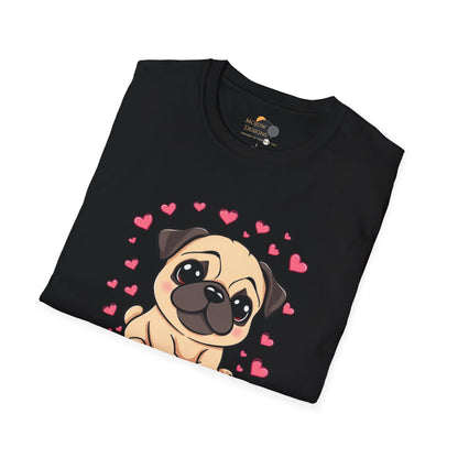 Cute Pug Graphic T-Shirt for Dog Lovers, Dog Mom Gift, Pet Lover Tee, Funny Dog Shirt, Animal Rescue Support