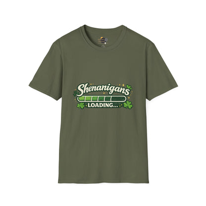 Shenanigans Loading Shamrock T-Shirt — Funny St. Patrick’s Day Tee