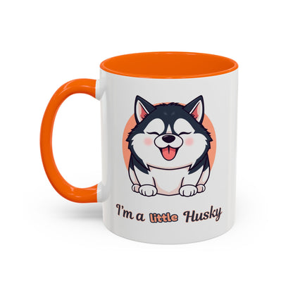 Cute Husky Accent Coffee Mug - Perfect Gift for Dog Lovers, Pet Owners, Birthdays, and Coffee Enthusiasts