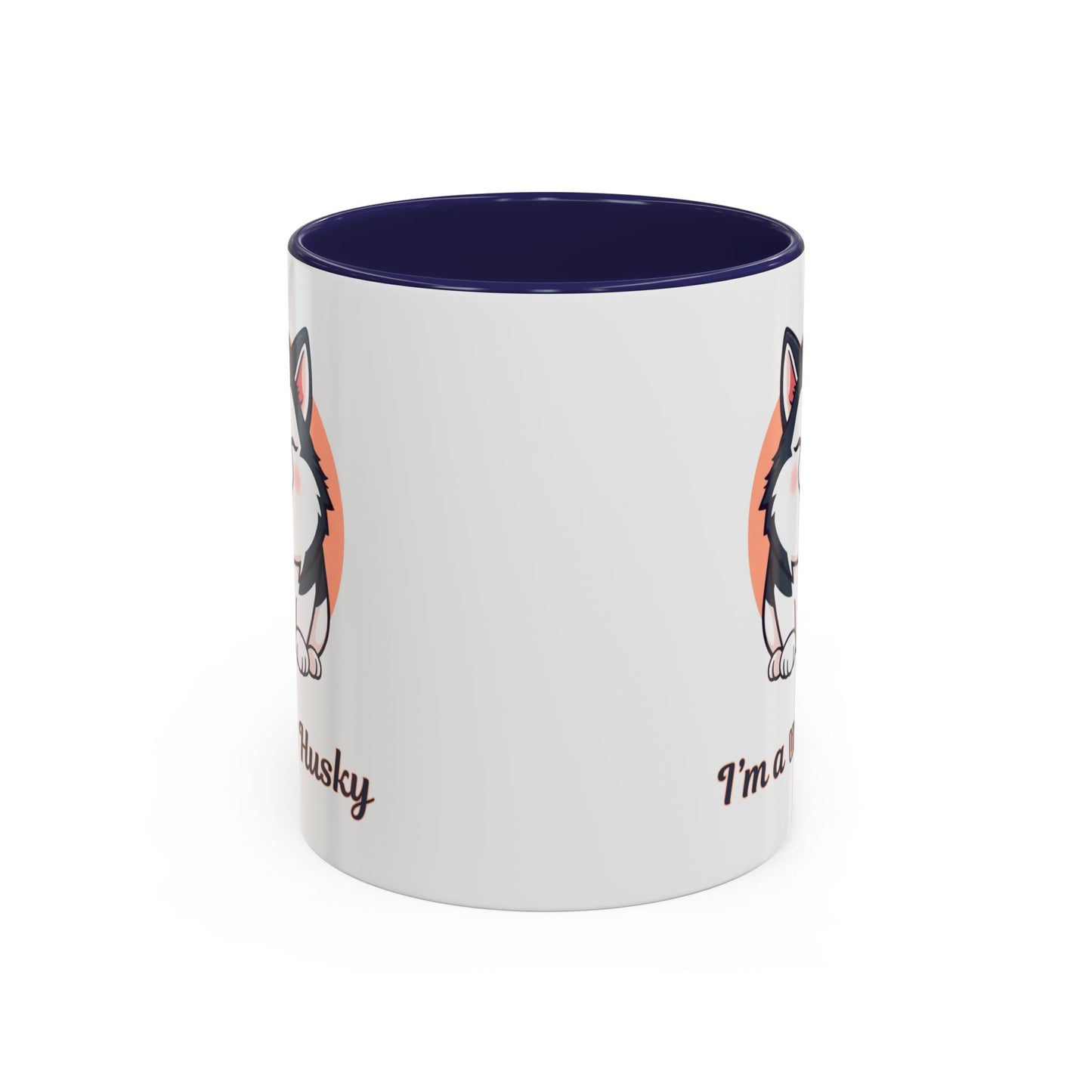 Cute Husky Accent Coffee Mug - Perfect Gift for Dog Lovers, Pet Owners, Birthdays, and Coffee Enthusiasts
