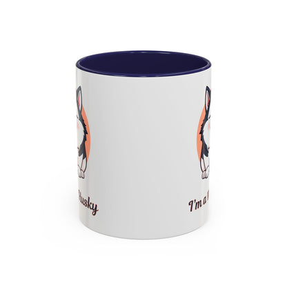 Cute Husky Accent Coffee Mug - Perfect Gift for Dog Lovers, Pet Owners, Birthdays, and Coffee Enthusiasts