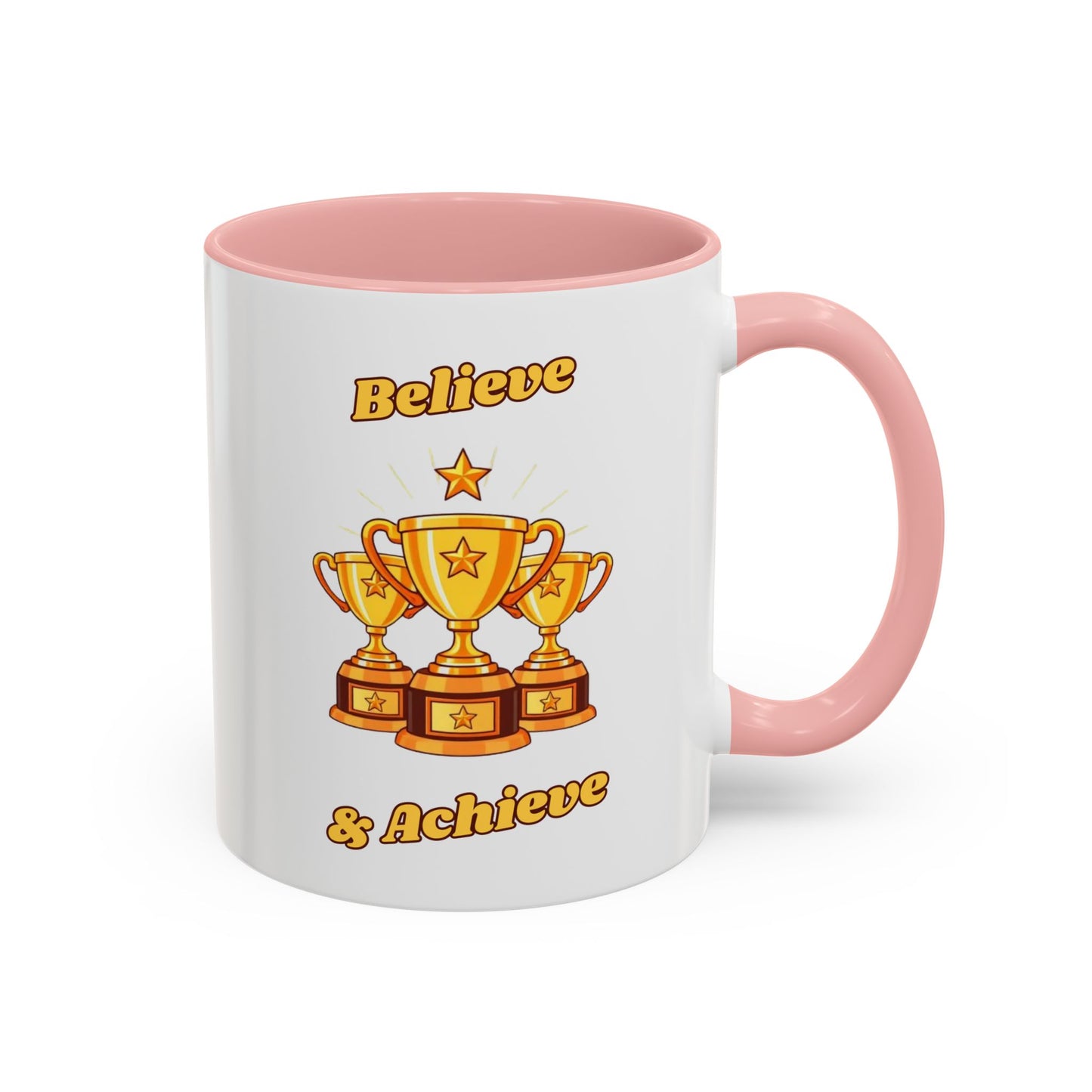 Award-Winning Coffee Mug, Believe & Achieve Cup, Motivational Gift for Winners, Sports, Achievements, Graduation