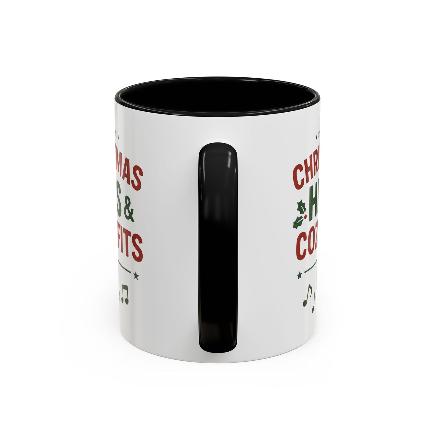 Christmas Hits & Cozy Fits Coffee Mug — Holiday Music & Cozy Outfit Gift