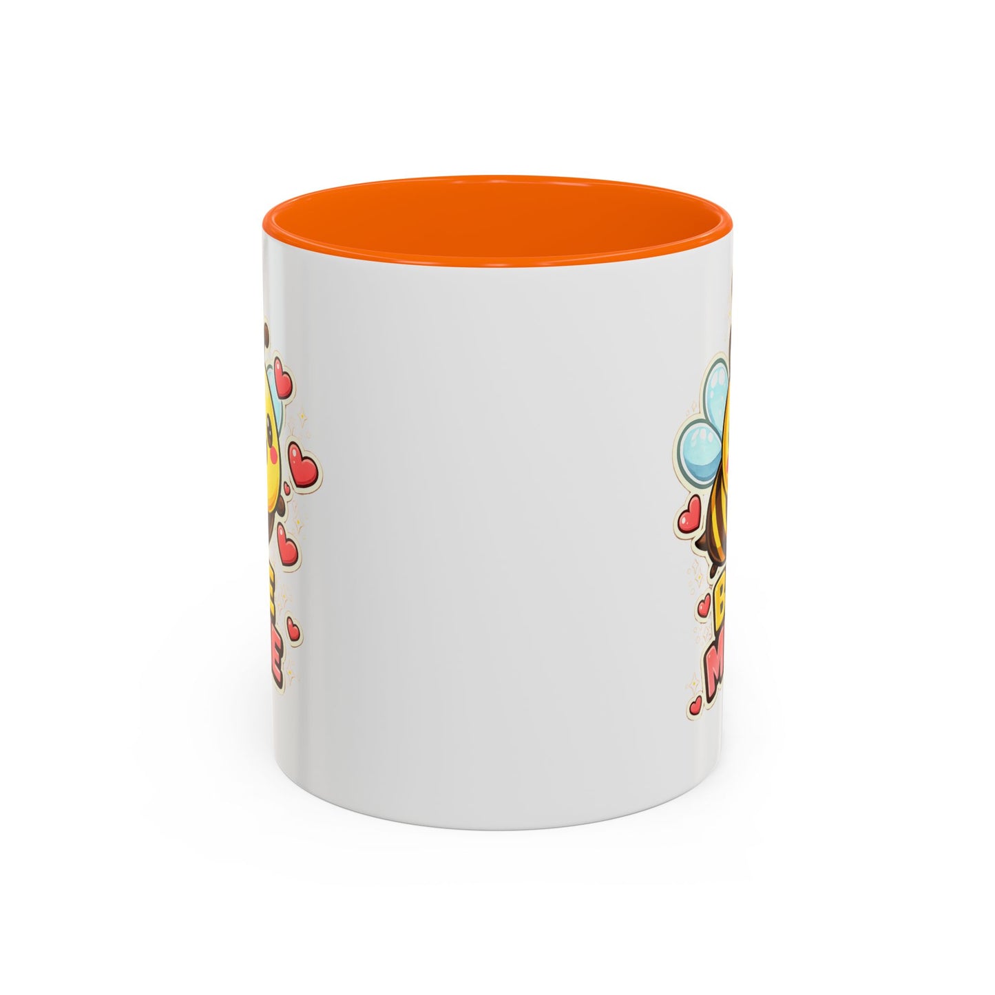 Bee Mine Accent Coffee Mug — Cute Valentine Bee Design