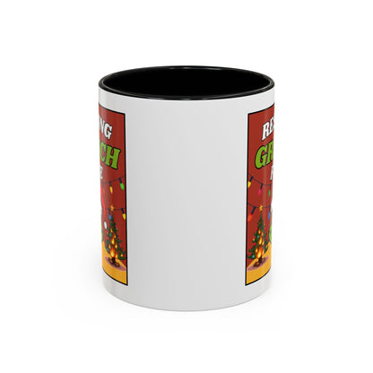 Resting Grinch Face Coffee Mug — Holiday Funny Christmas Mug