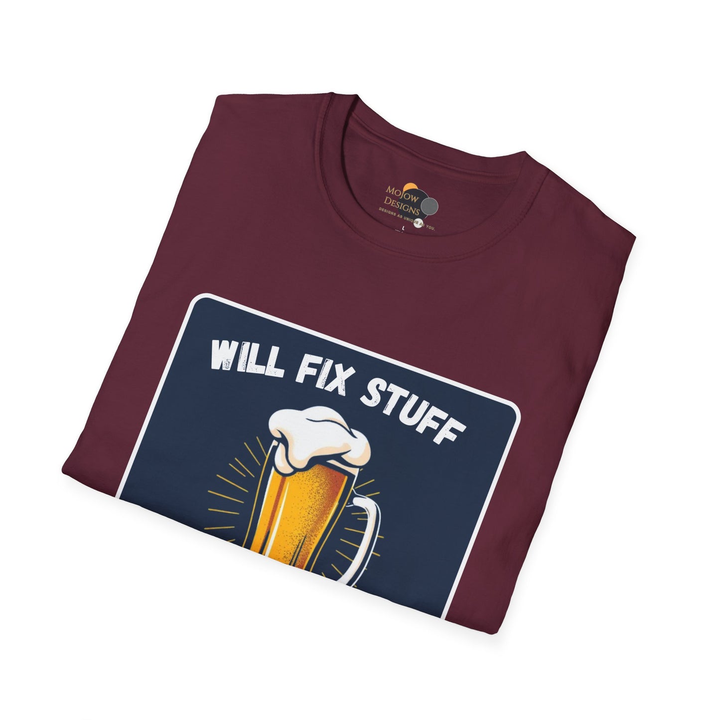 Funny Beer Fix Shirt | Unisex Softstyle Tee for Beer Lovers, Great Gift for Father's Day, Birthdays, Casual Wear, DIY Enthusiasts