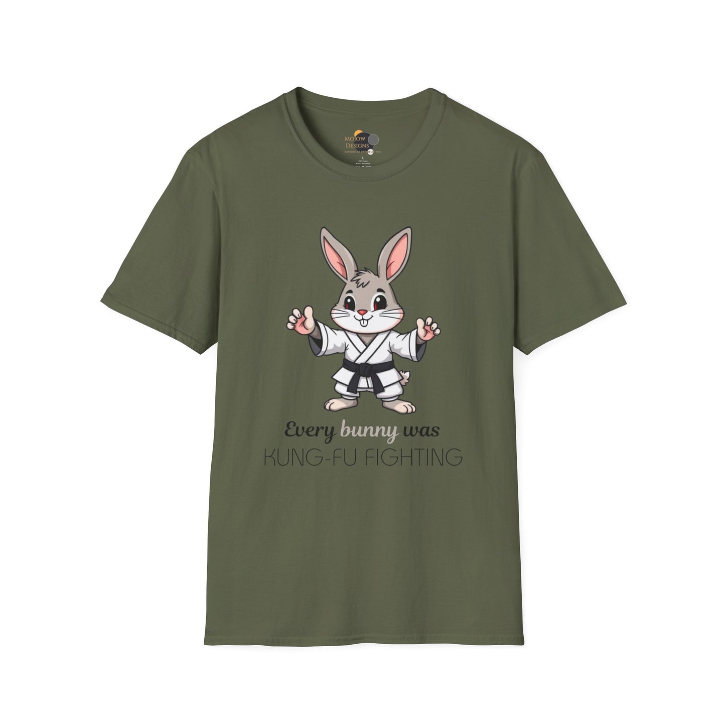 Every Bunny Was Kung-Fu Fighting T-Shirt, Unisex Martial Arts Tee, Funny Animal Shirt, Easter Apparel, Gift for Kids and Adults, Spring Time