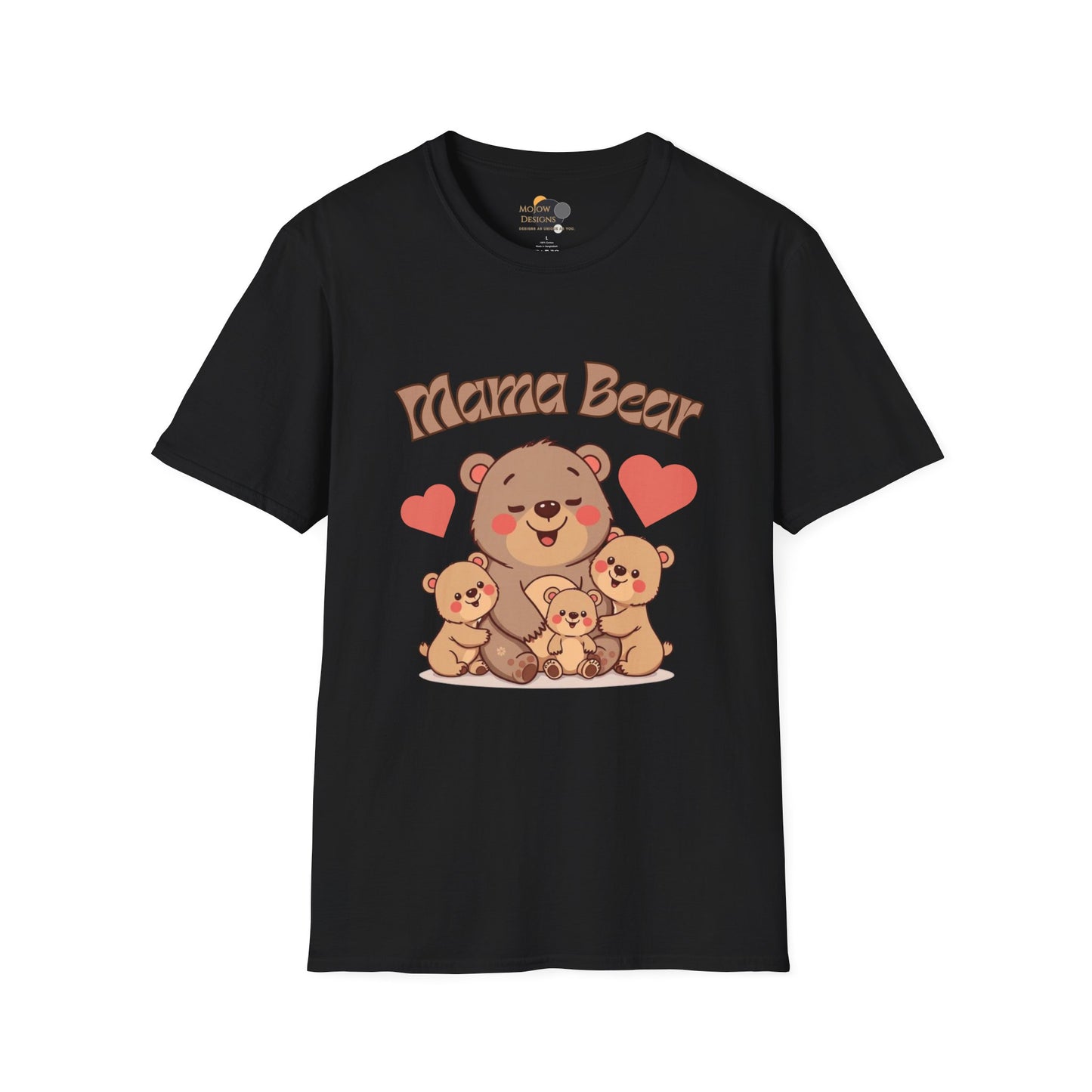 Mama Bear Family T-Shirt - Cute Graphic Tee for Moms, Perfect Gift for Mother's Day, Family Gatherings, Birthdays, Animal Lovers