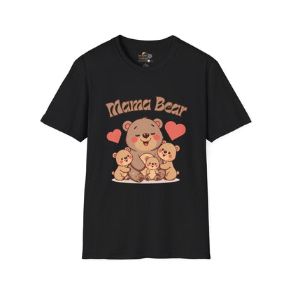 Mama Bear Family T-Shirt - Cute Graphic Tee for Moms, Perfect Gift for Mother's Day, Family Gatherings, Birthdays, Animal Lovers