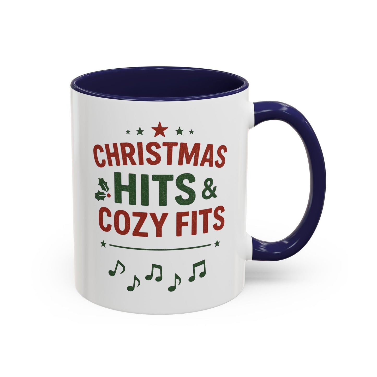 Christmas Hits & Cozy Fits Coffee Mug — Holiday Music & Cozy Outfit Gift