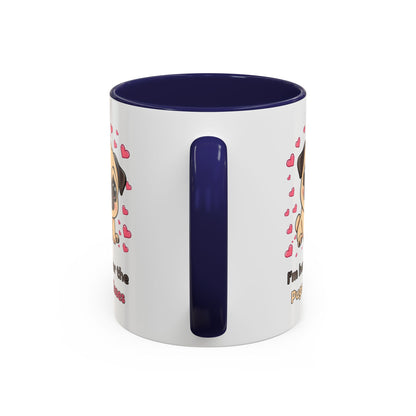 Cute Pug Accent Coffee Mug | Perfect Gift for Dog Lovers, Valentine's Day, Pet Owners, Home Decor, Funny Mug