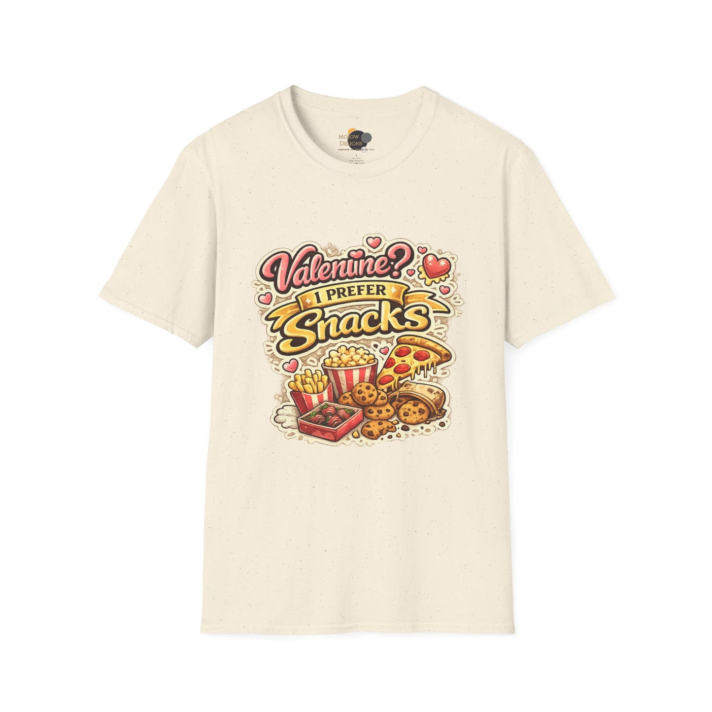 Valentine? I Prefer Snacks T-Shirt — Funny Valentine’s Day Food Lover Tee