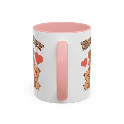 Mama Bear Accent Coffee Mug – Perfect Gift for Moms, Cute Bear Design, Tea or Coffee Lover, Mother’s Day, Birthday, Baby Shower