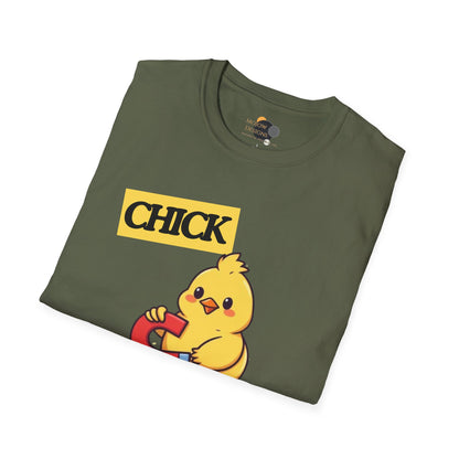 Chick Magnet T-Shirt, Cute Unisex Tee, Funny Gift for Kids or Adults, Spring and Easter Apparel, Softstyle Graphic Shirt