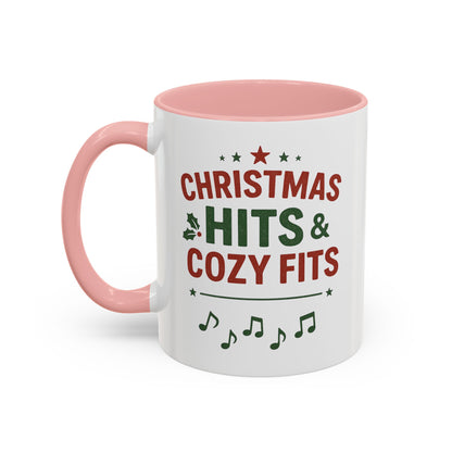 Christmas Hits & Cozy Fits Coffee Mug — Holiday Music & Cozy Outfit Gift