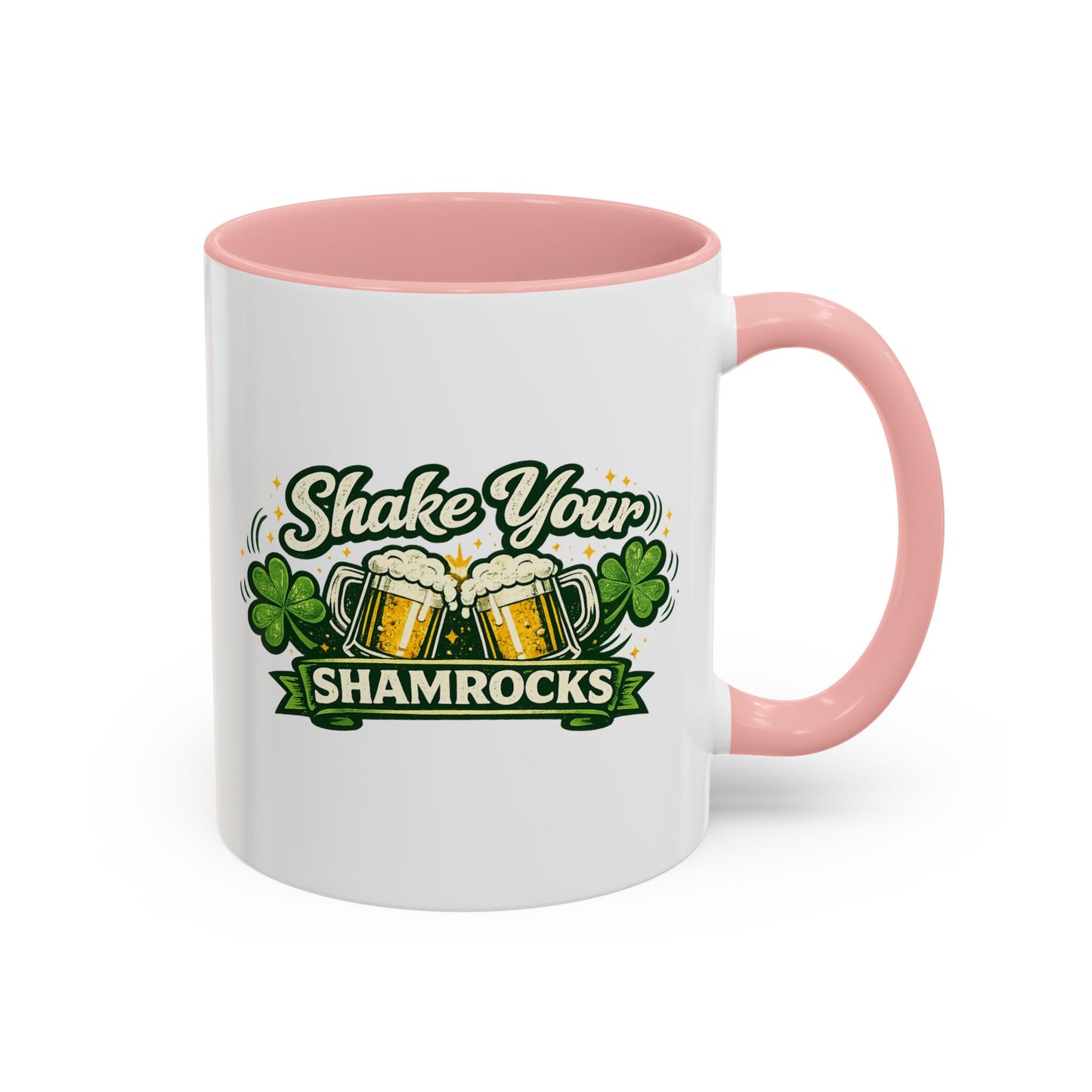Shake Your Shamrocks Coffee Mug — St. Patrick's Day Beer & Shamrock Accent Mug