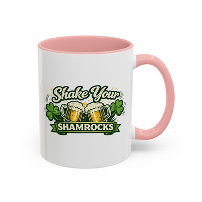 Shake Your Shamrocks Coffee Mug — St. Patrick's Day Beer & Shamrock Accent Mug