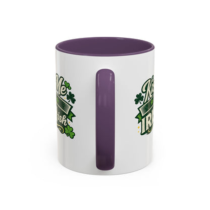 Kiss Me I’m Irish-ish Accent Coffee Mug — St. Patrick’s Day Shamrock Gift