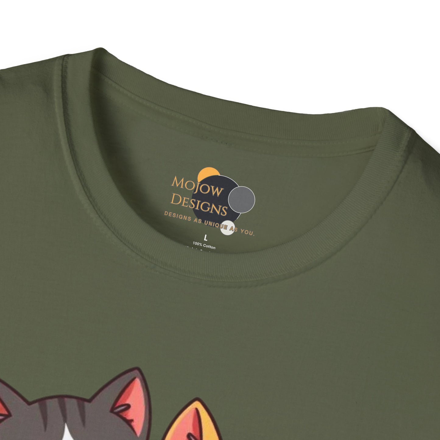 Cute Cat Noodle Lovers Unisex Softstyle T-Shirt, Pet Lover Gift, Casual Top, Fun Gift for Foodies, Anime Inspired Tee