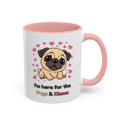 Cute Pug Accent Coffee Mug | Perfect Gift for Dog Lovers, Valentine's Day, Pet Owners, Home Decor, Funny Mug