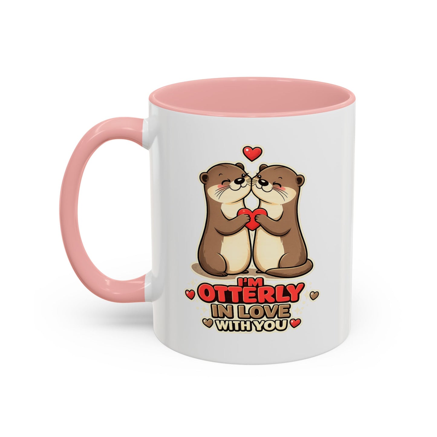 I'm Otterly in Love Accent Coffee Mug — Cute Otter Coffee Cup for Animal Lovers, Valentines Day