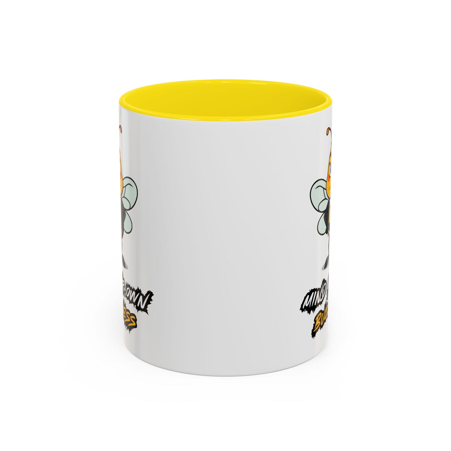 Mind Your Own Buzz-ness Accent Coffee Mug | Funny Bee Gift for Coffee Lovers, Bee Lover Mug, Humorous Kitchen Decor, Perfect for Gifts, Spring Time