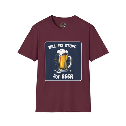 Funny Beer Fix Shirt | Unisex Softstyle Tee for Beer Lovers, Great Gift for Father's Day, Birthdays, Casual Wear, DIY Enthusiasts