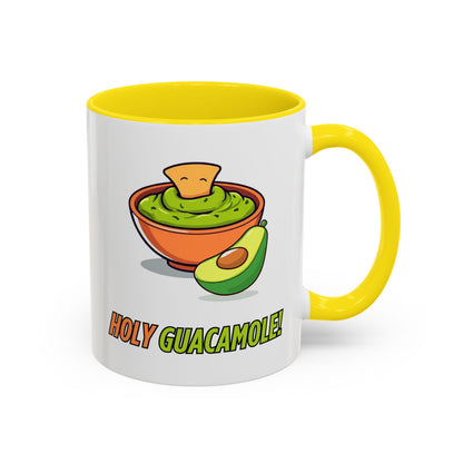 Holy Guacamole Coffee Mug, Fun Avocado Tea Cup, Quirky Kitchenware, Unique Gift for Food Lovers, Vibrant Drinkware