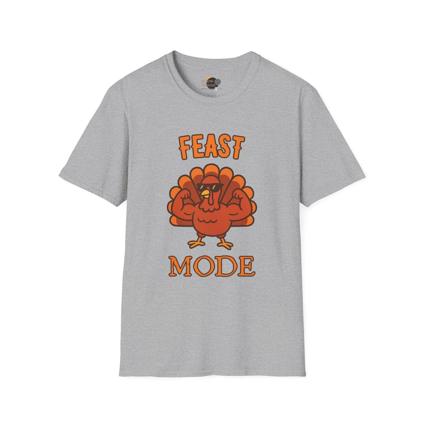 Thanksgiving Feast Mode T-Shirt | Unisex Softstyle Tee for Holiday Celebrations, Thanksgiving Gift, Family Gatherings, Cozy Vibe, Fall