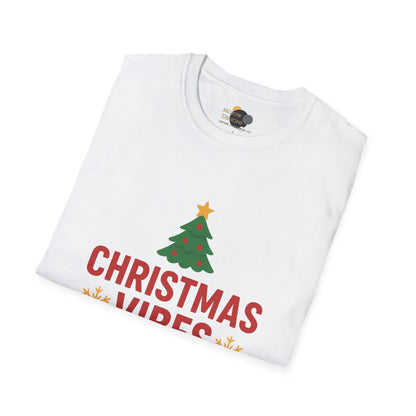 Christmas Vibes Only T-Shirt — Holiday Tree Graphic Tee