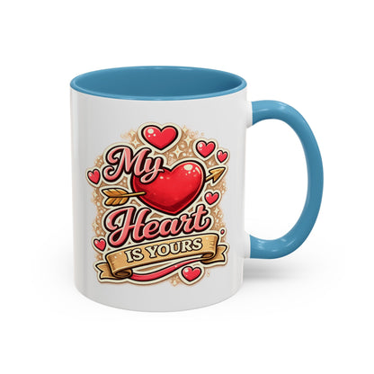 My Heart Is Yours Coffee Mug — Romantic Accent Mug for Valentine’s Day