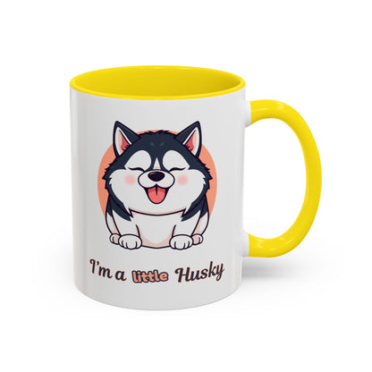 Cute Husky Accent Coffee Mug - Perfect Gift for Dog Lovers, Pet Owners, Birthdays, and Coffee Enthusiasts