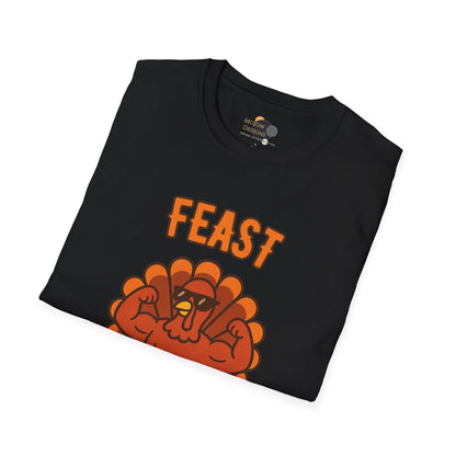 Thanksgiving Feast Mode T-Shirt | Unisex Softstyle Tee for Holiday Celebrations, Thanksgiving Gift, Family Gatherings, Cozy Vibe, Fall