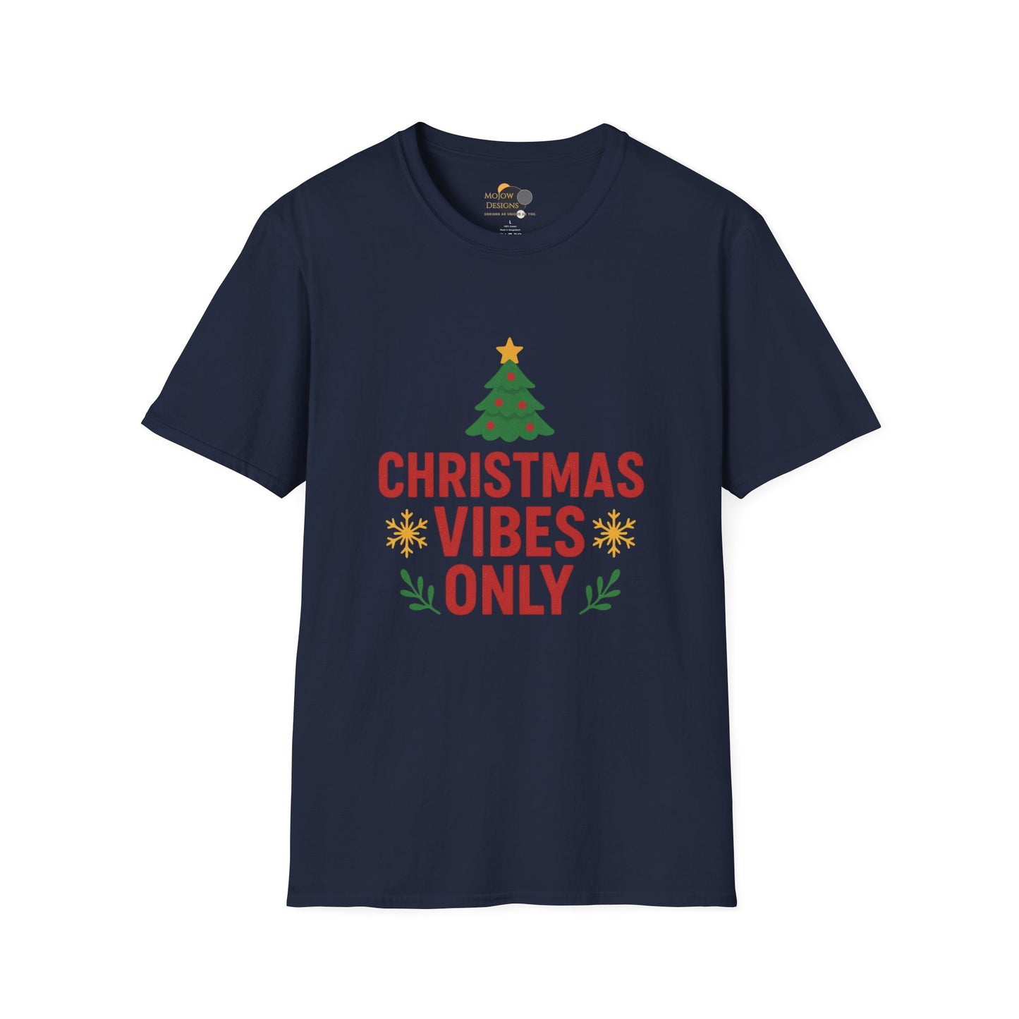 Christmas Vibes Only T-Shirt — Holiday Tree Graphic Tee